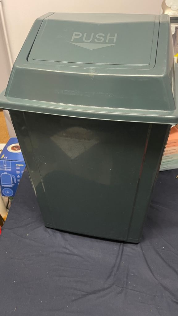 Adexa Square Push Lid Bin 40 Litres Grey Pack Of 3(if you want only one message 