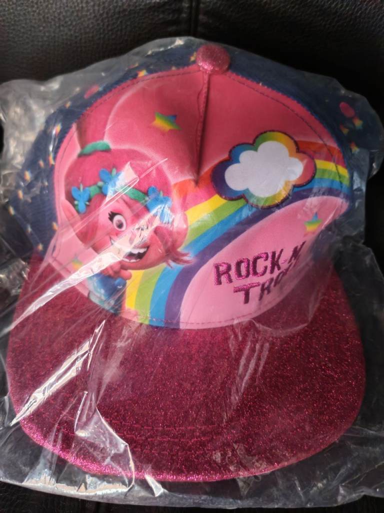 New Trolls Poppy Rock-N-Troll Kids Cap - Pink Glitter