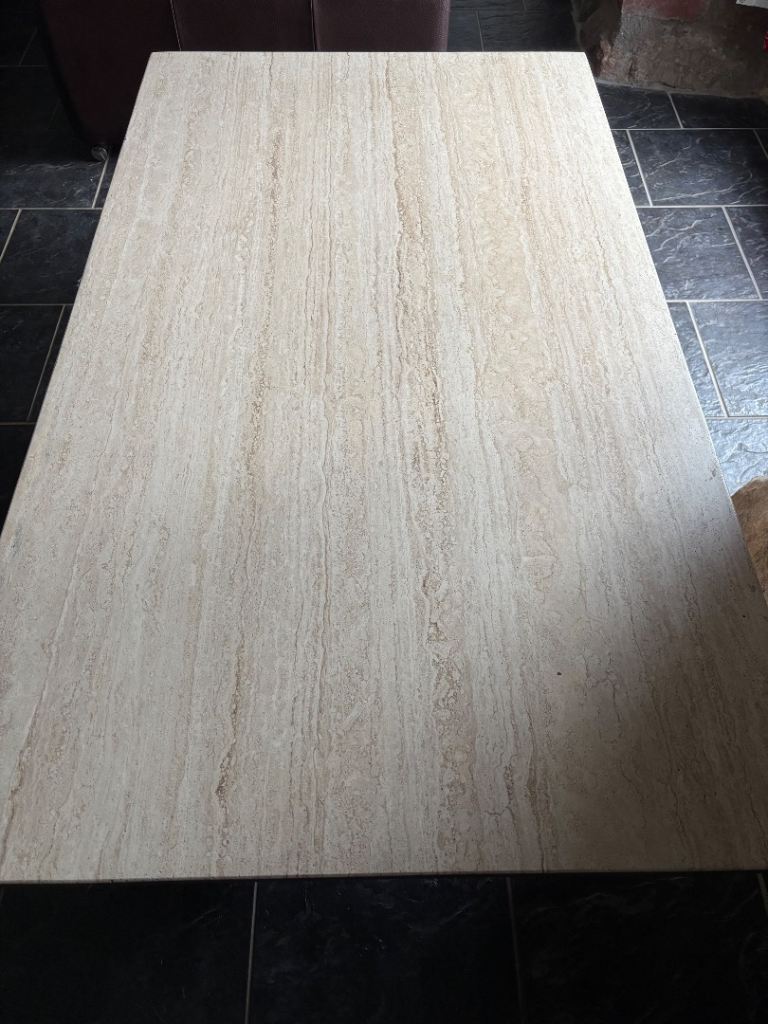 Travertine stone coffee table
