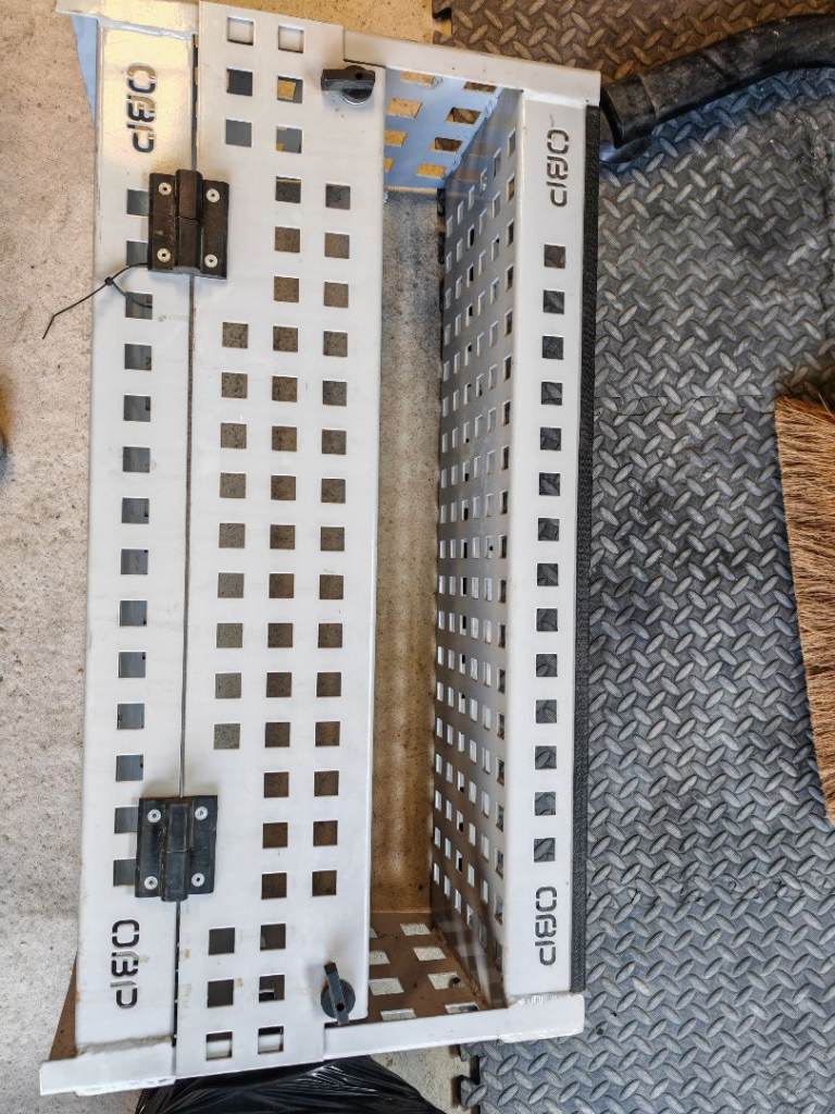 OBP van racking shelf with pull down opening 