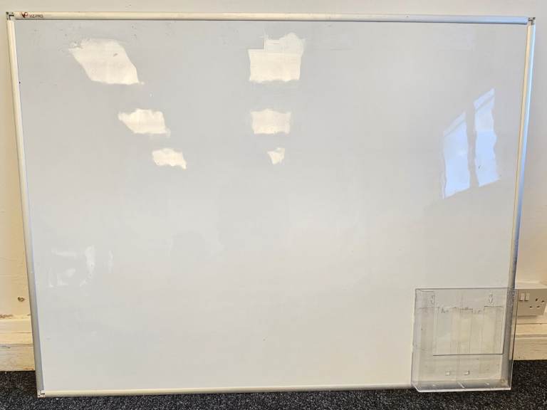 image for VIZ-PRO Magnetic Whiteboard 120 x 90 cm, Dry Erase White Board