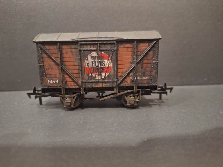 2 Custom weathered railway box van 