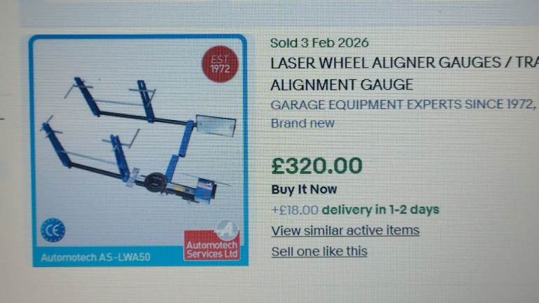 BRAND NEW BOXED automotech as-lwa50 lazer tracking wheel alignment laser garge diy