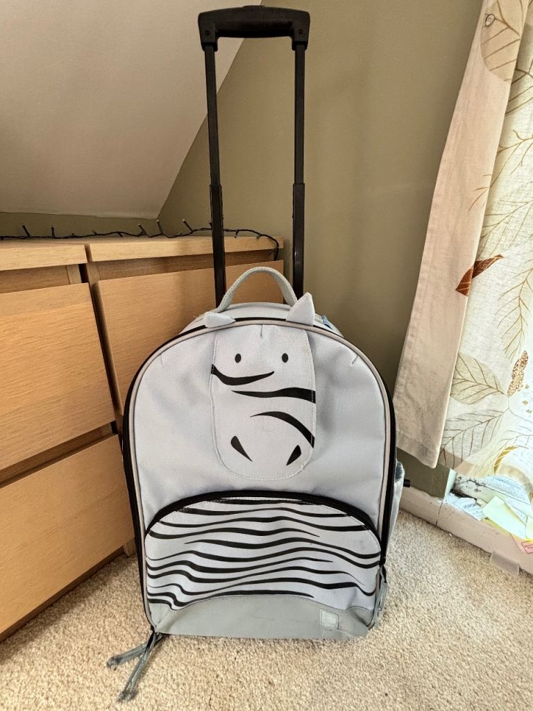 LÄSSIG About Friends Kids Light Blue Trolley Suitcase Kaya Zebra Edition 