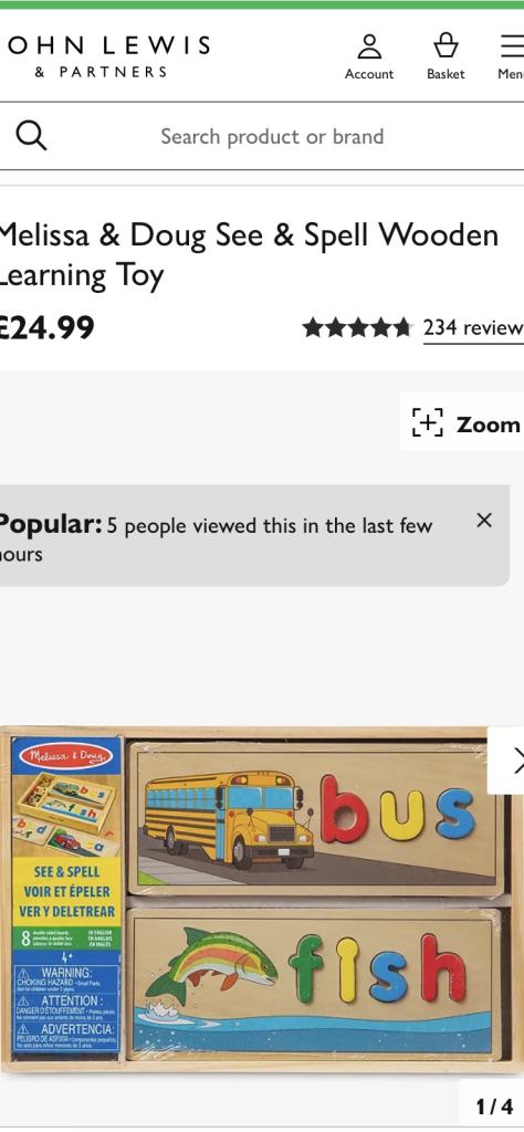 image for Melissa & Doug See & Spell Wooden Learning Toy