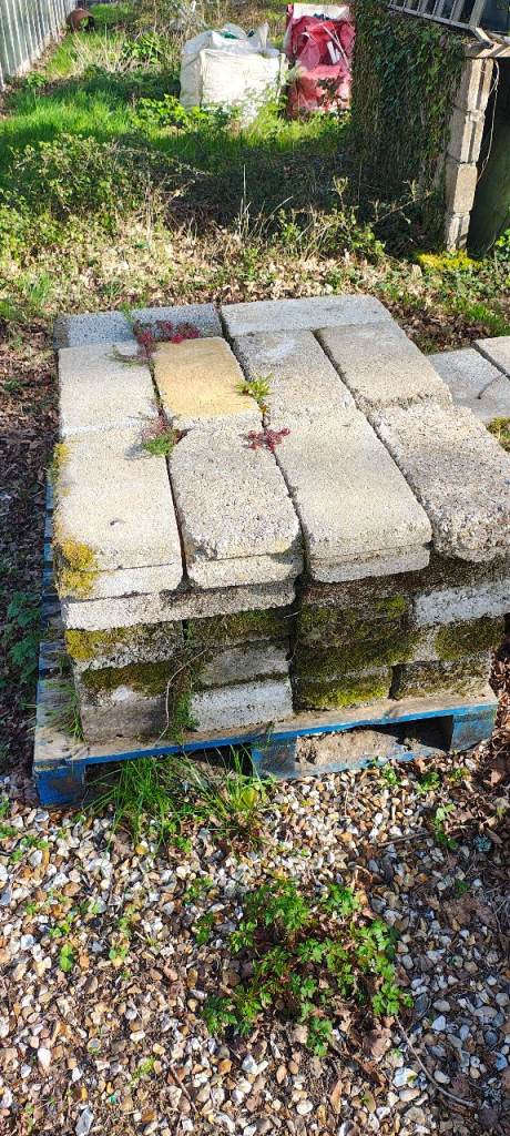 Concrete blocks old but unused