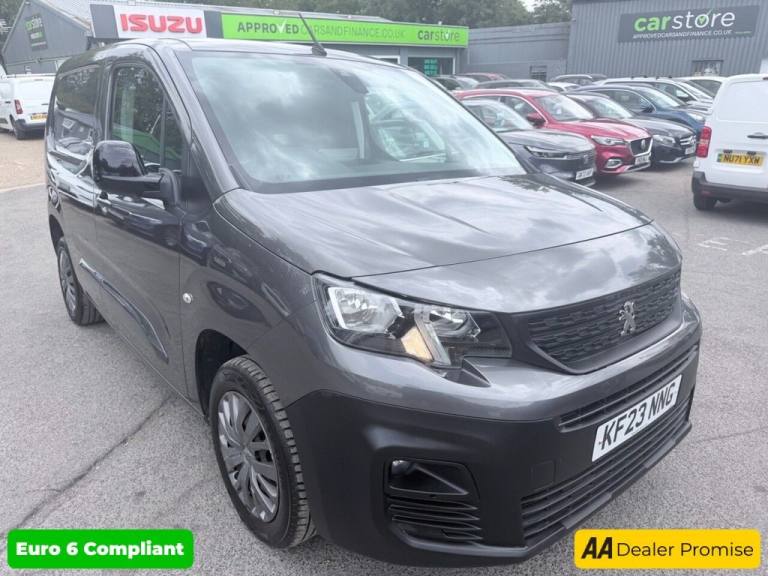 2023 Peugeot Partner Grey 1.5 BlueHDi Asphalt Premium+ van, 52,300 miles, Euro 6, 8in Touchscree ...
