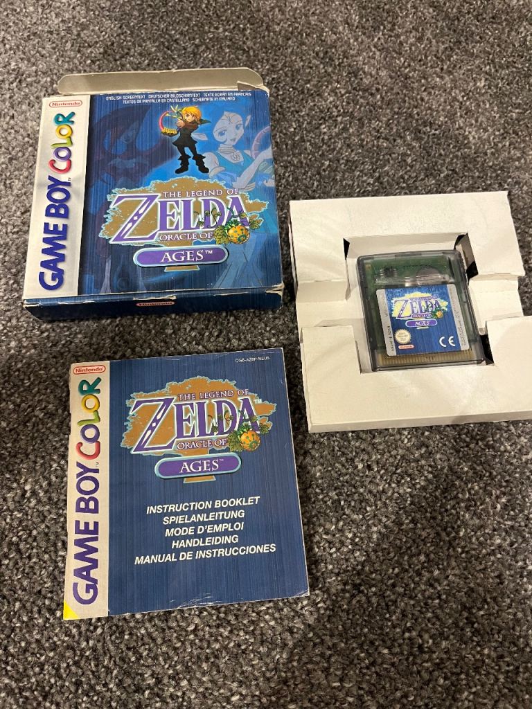 Zelda oracle of ages gameboy boxed with manual