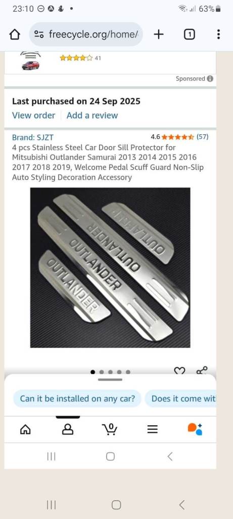 Mitsubishi Sill Protectors (Free)