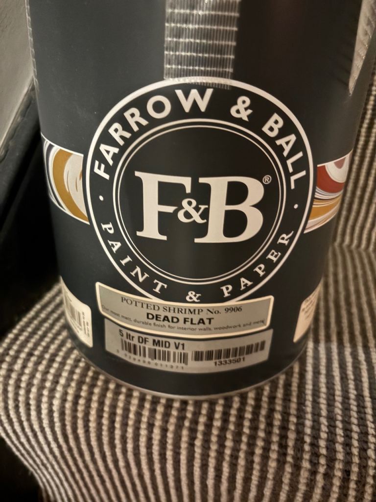 Farrow & Ball Potted Shrimp No. 9906 Dead Flat Paint. 5L