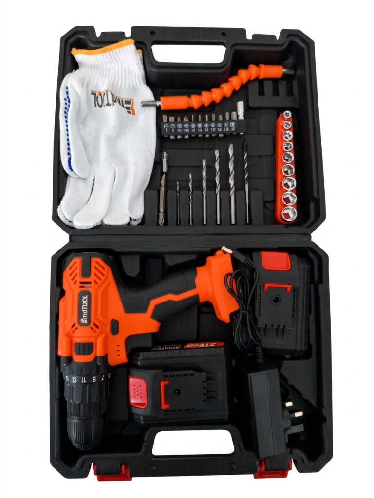 New Cordless Drill Machine with 2 x Batteries and Tools