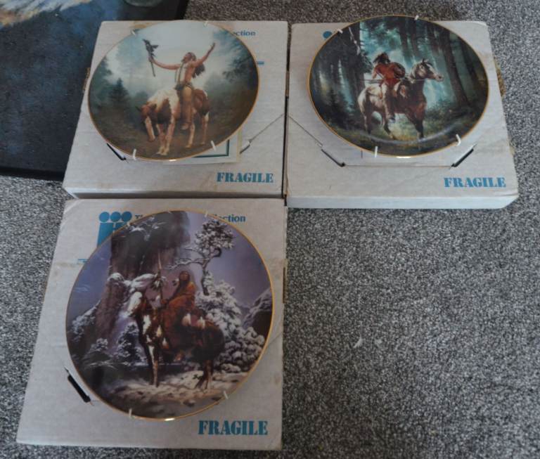 3 NATIVE AMERICAN INDIAN PLATES