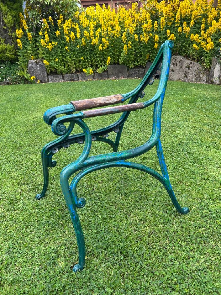 Pair of Old Vintage Cast Iron Bench Ends. Ideal Garden Project (can deliver)
