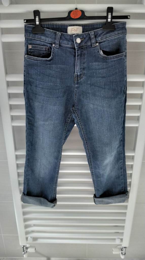 Florence and Fred Ladies Cropped Denim Jeans, Size 8, Good Condition
