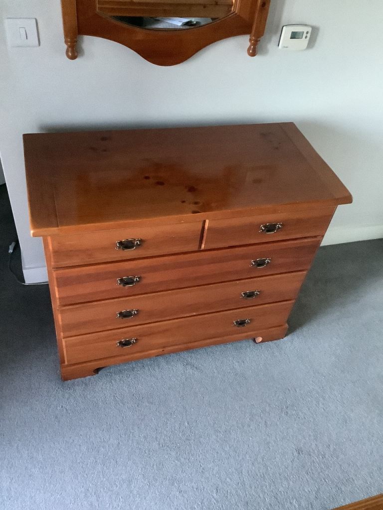 Chest of Drawers and Mirror 