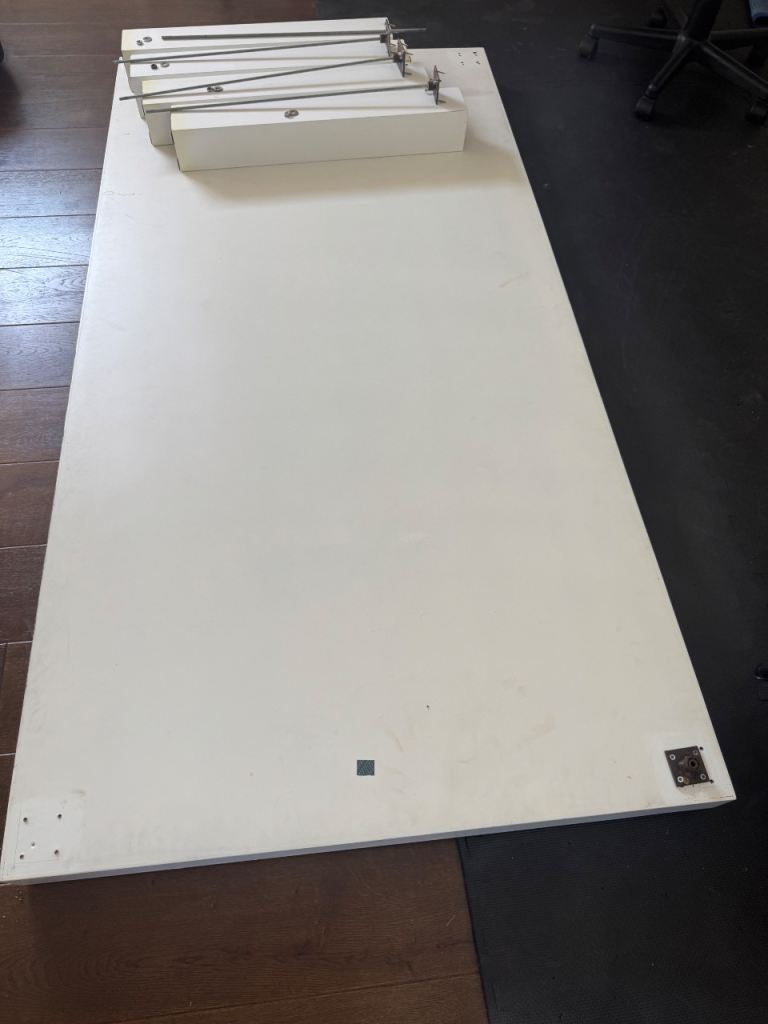 White solid table 