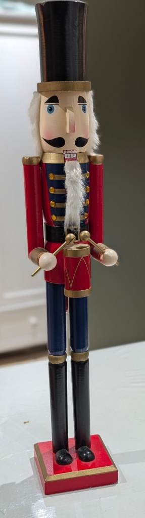 Wooden Nutcracker Drummer Decorative Figurine – Good Condition