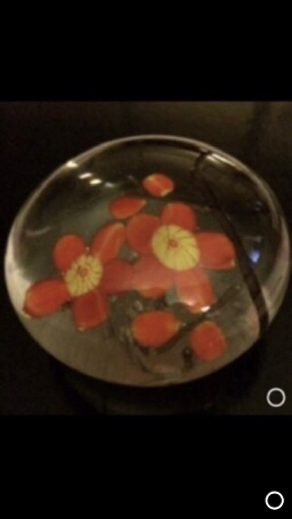 Paperweight orange and yellow flowers pretty, ornament home household 