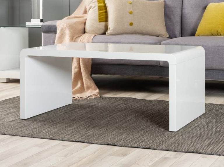 High Gloss White Designer Coffee Table – Modern Luxury Style 🔥