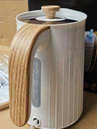 Cream & Wood Scandi Textured Fast Boil Kettle, 1.7L George Home 3000W