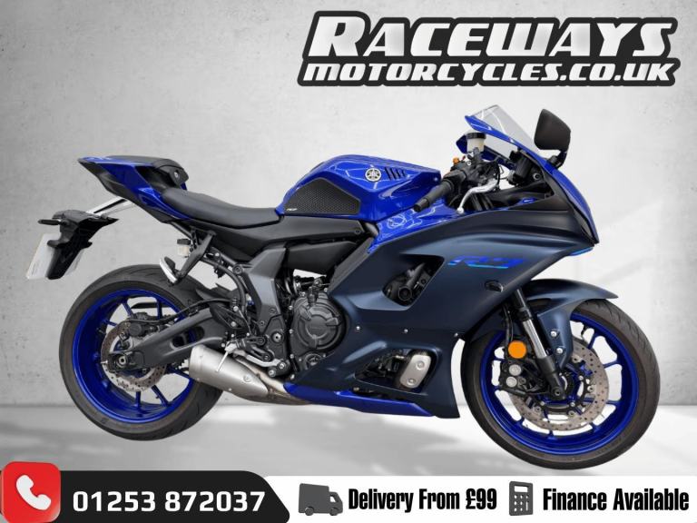 YAMAHA YZF R7 2023 73 REG 1,478 MILES BLUE USED MOTORCYCLE 689CC