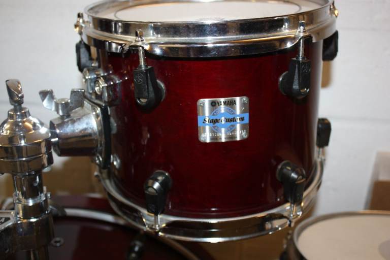 Yamaha Stage Custom Advantage Nouveau Cranberry Red Full Drum Kit 22in Bass + Hardware ~ £550 ono