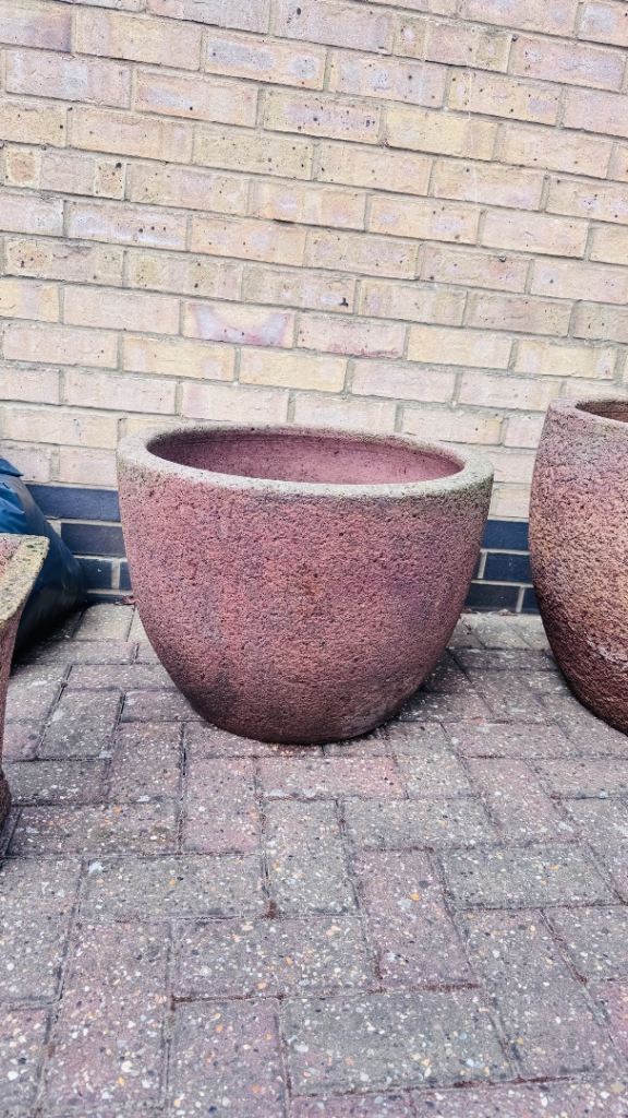 Large Stone Planter / Garden Pot