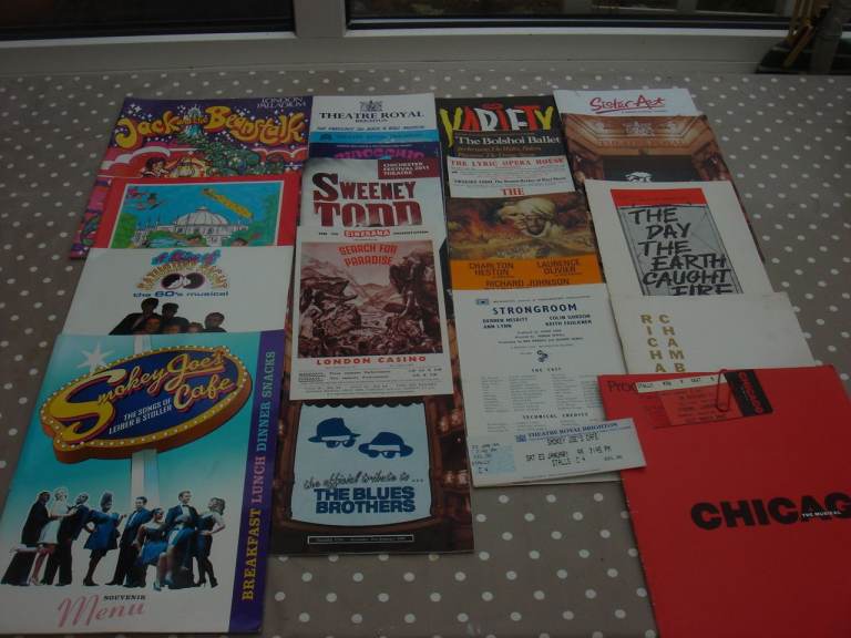 A SELECTION OF THEATRE PROGRAMMES SOME AUTOGRAPHED AND SOME 50/60^S FILM FLYERS