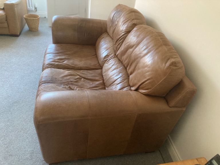Leather Brown sofas for sale 