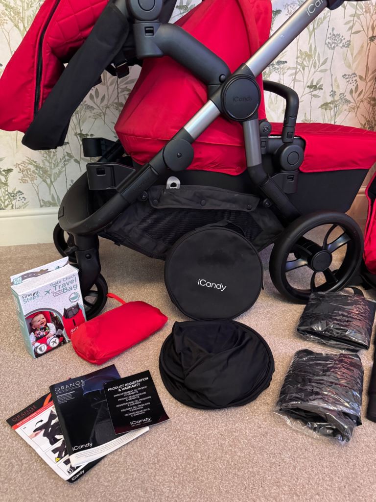 iCandy Orange Single or Double Pushchair/Carrycot Travel System £450 OVNO