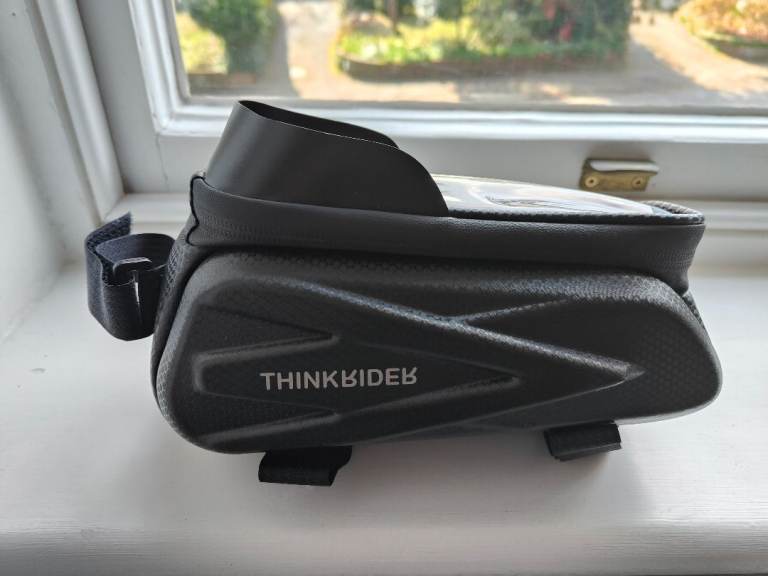 ThinkRider 2 Litre Bike Frame Storage Bag with integrated mobile phone holder 