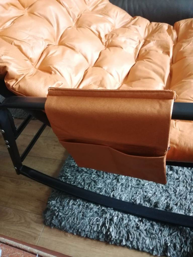 Brand new, assembled, wide rocking chair. 