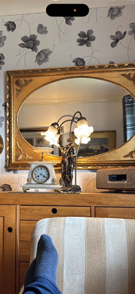Large Gold Framed Oval Mirror – Good Condition