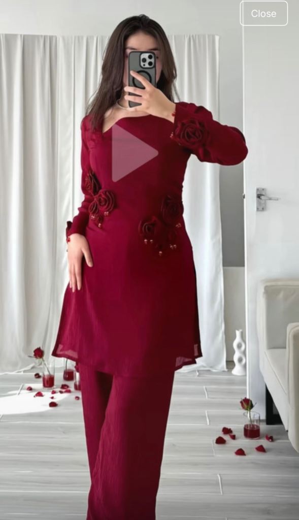 Beautiful Red Women's Jumpsuit/Suit – Worn Once