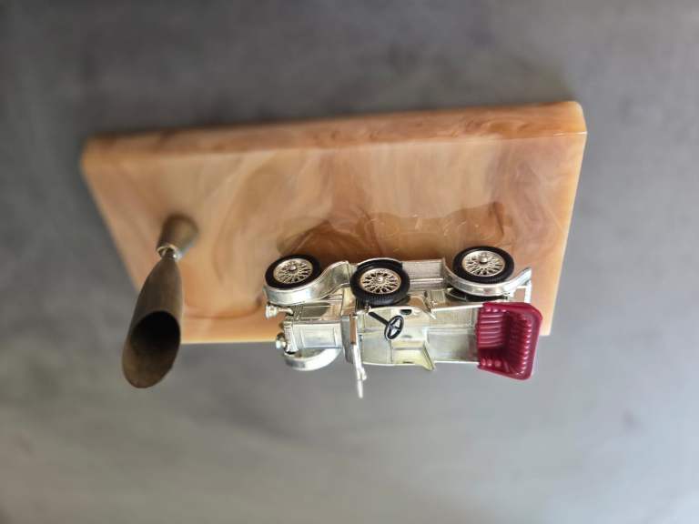 Classic Car Model Vintage Car Pen Pot Mounted to Board