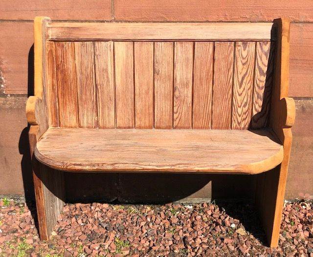 Antique church pew- Nice small size 