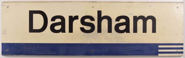 image for An Old Regional Railway Station Sign DARSHAM