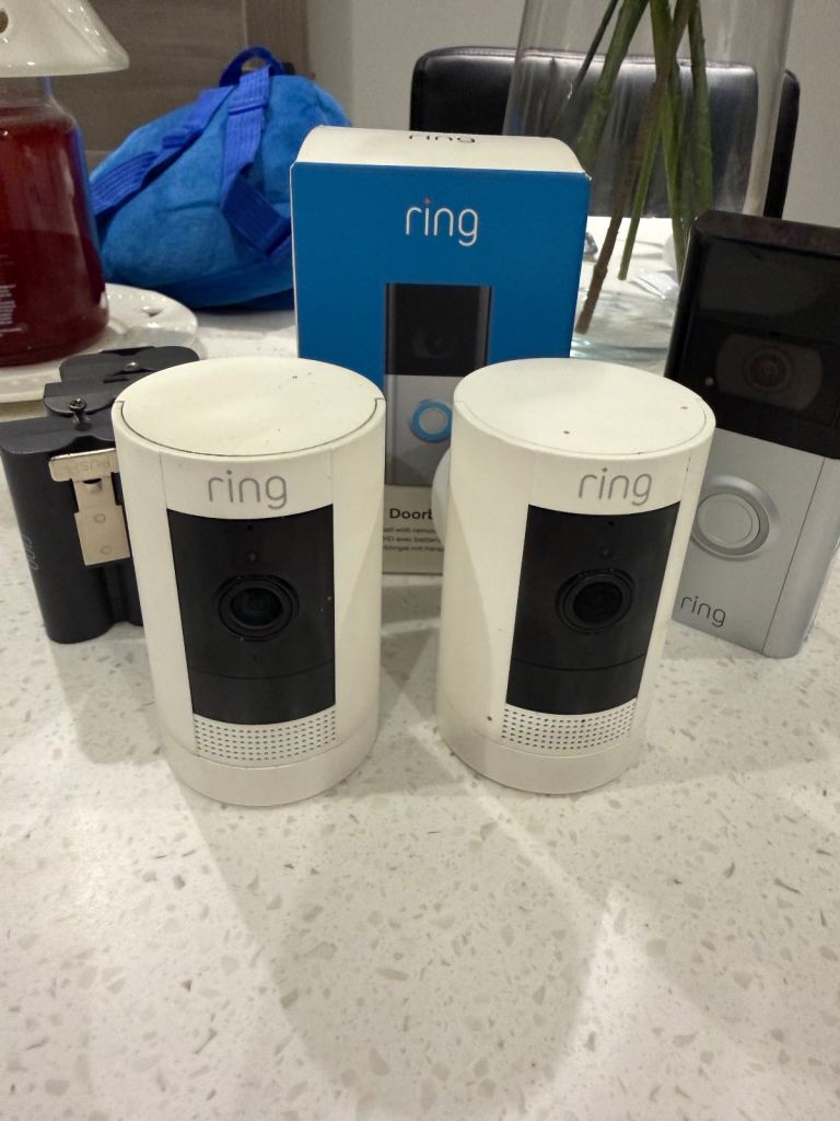 Ring Doorbell + 2 Ring Security Cameras Bundle