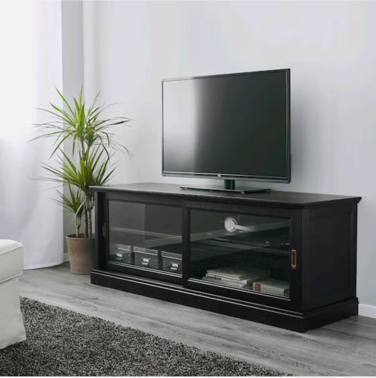 IKEA Malsjo TV Console w/glass doors and TV  Mount