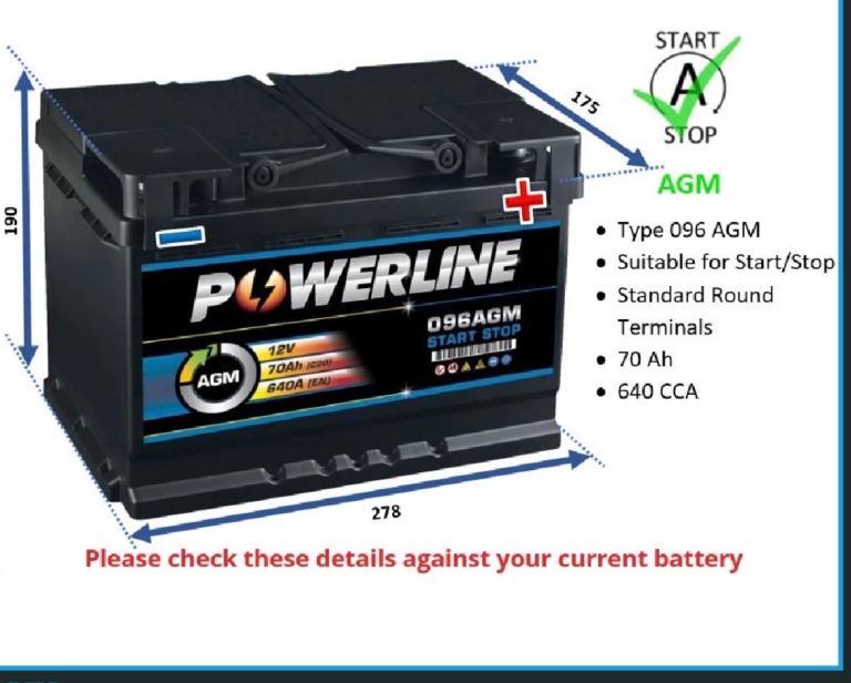 Brand new stop/start car battery, Nissan juke, qashqai, micra
