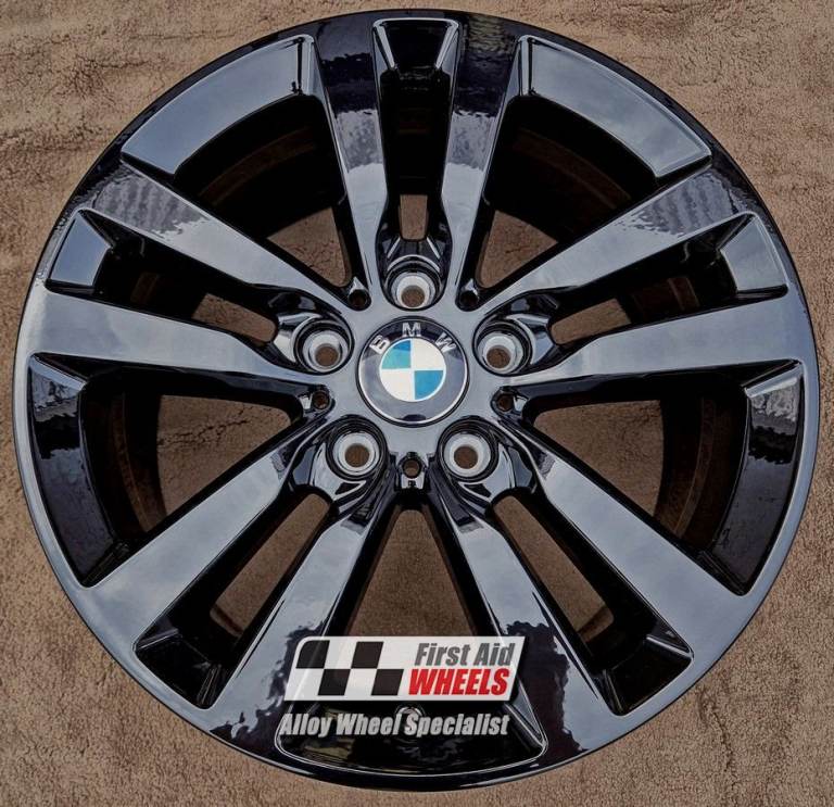BMW 1 2 SERIES 1x 17'' GENUINE STYLE 655 GLOSS BLACK REFURBISH ALLOY WHEEL S573BG