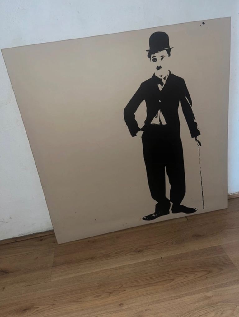 IKEA PJÄTTERYD Canvas Art: Charlie Chaplin Print 90x90cm