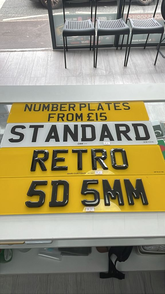 Standard Premium Number Plates QMS