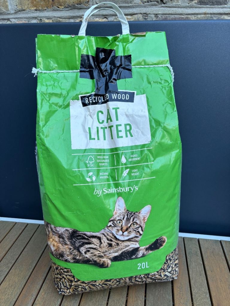 Sainsbury’s 20 Litre Recycled Wood Cat Litter NEW