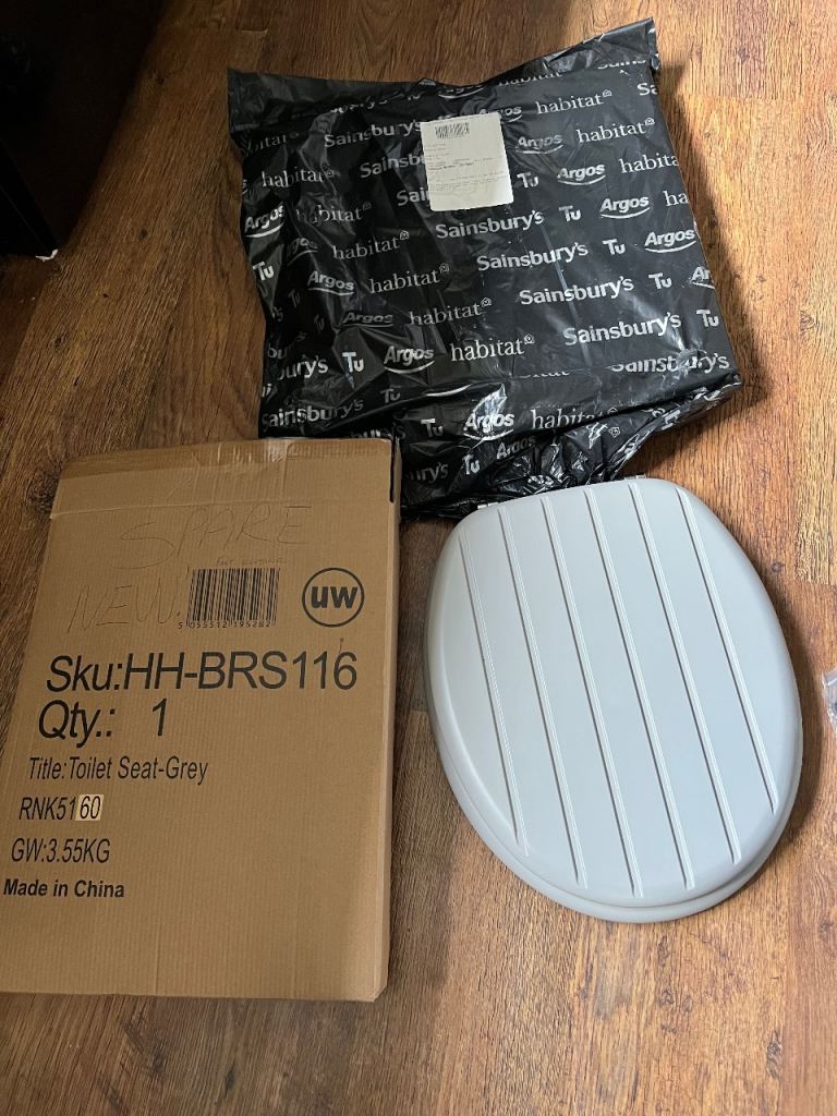 2 Toilet Seats Grey. New.