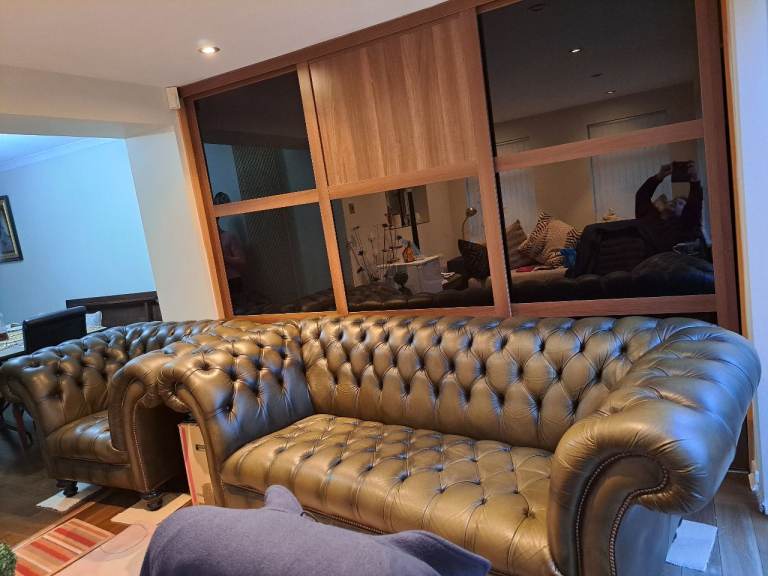 Chesterfield sofa and chair