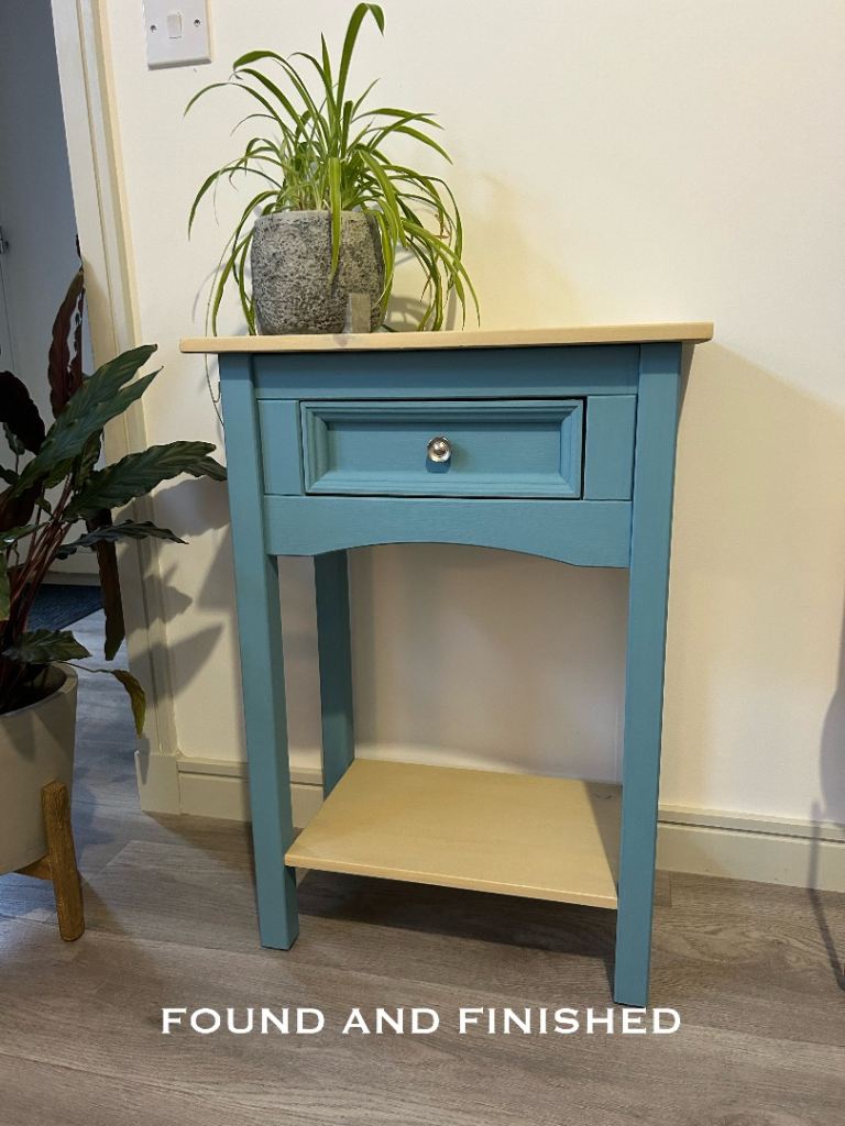 Pretty painted side table or bedside table