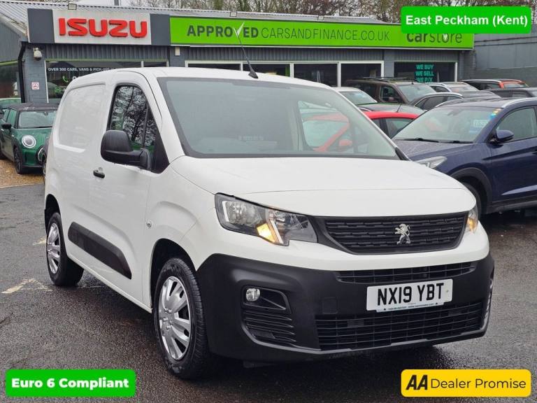 2019 Peugeot Partner White 1.6 BlueHDi Euro 6 panel van, 47,183 miles, ULEZ compliant, 5-Speed m ...