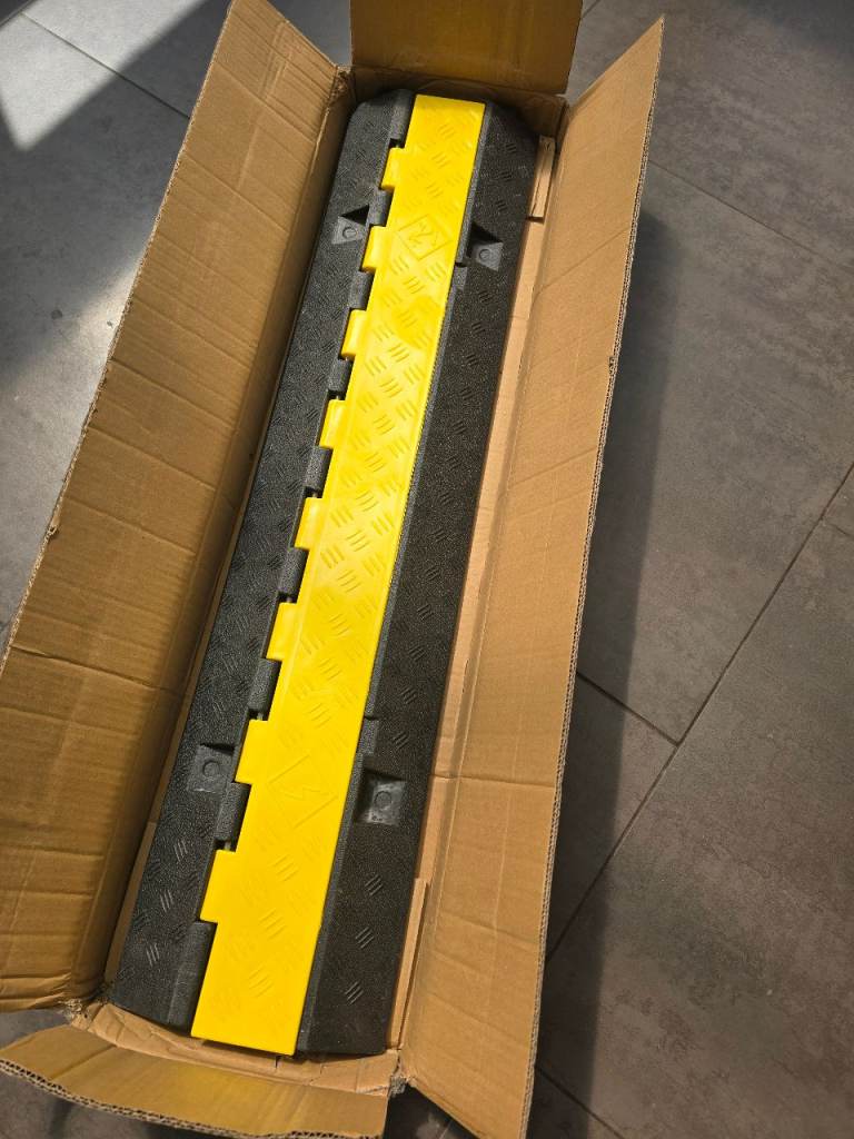 New Heavy-Duty Cable Protector Ramp - Black & Yellow