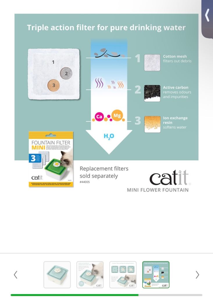Catit cat water fountain 